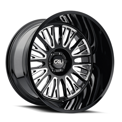 Cali Off-Road 9116 Vertex 20x10 / 6x135 BP / -25mm Offset / 87.1mm Hub Gloss Black Milled Wheel
