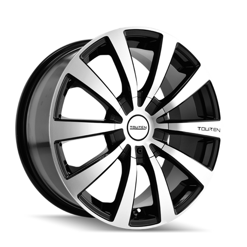Touren 3130 TR3 16x7 / 4x100/114.3 BP / 42mm Offset / 67.1mm Hub Gloss Black Machined Wheel