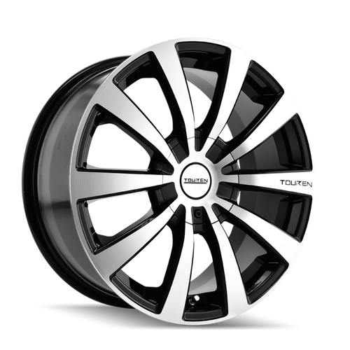 Touren 3130 TR3 17x7 / 4x100/114.3 BP / 40mm Offset / 67.1mm Hub Gloss Black Machined Wheel
