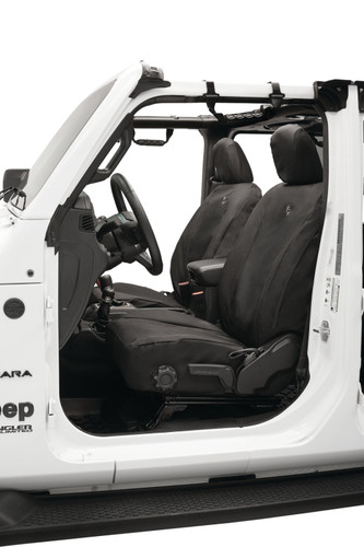 Bestop 20-23 Jeep Gladiator / 18-2023 Wrangler JL 4-Door Front Seat Covers (Black Diamond)