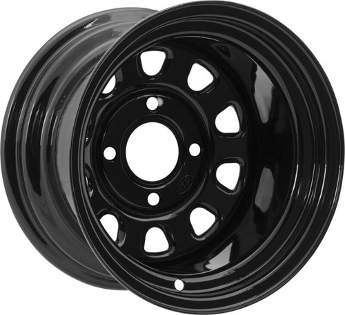 ITP Delta Steel 12x7 / 4x156 BP / 4+3 Offset Black Wheel