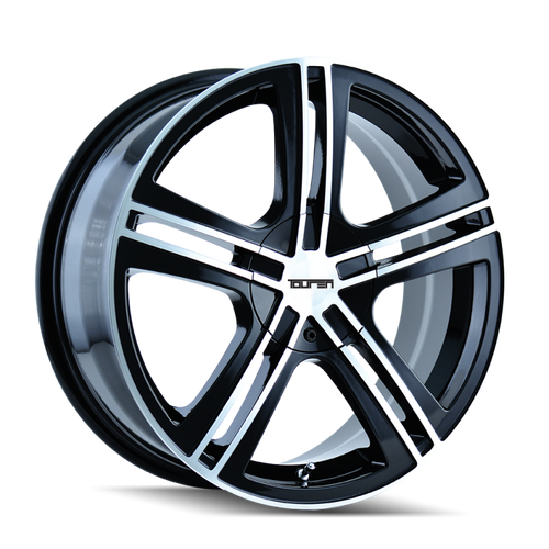 Touren 3262 TR62 18x7.5 / 5x100/114.3 BP / 40mm Offset / 72.62mm Hub Gloss Black Machined Wheel