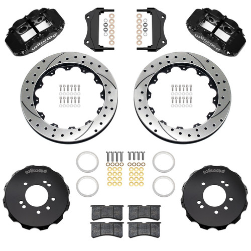 Wilwood 89-98 Nissan 240SX/89-94 Skyline/90-96 300ZX Superlite 6R Fr BBK w/ 12.88in D/S Rotors - Blk