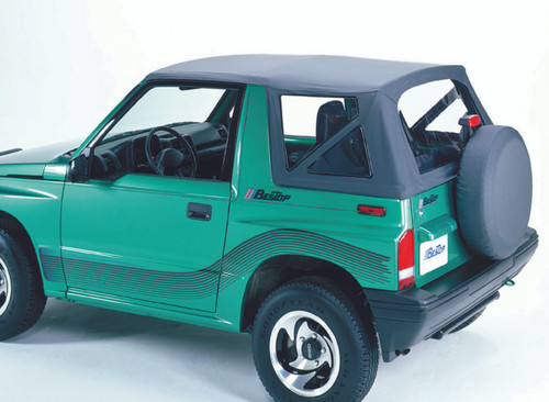 Bestop 89-94 Tracker/Sidekick Replace A-Top (Black Denim Clear Windows No Door Skins Included)