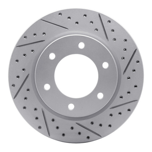 R1 19-25 Ford Bronco Front Right Drilled & Slotted Geo-Carbon Rotor