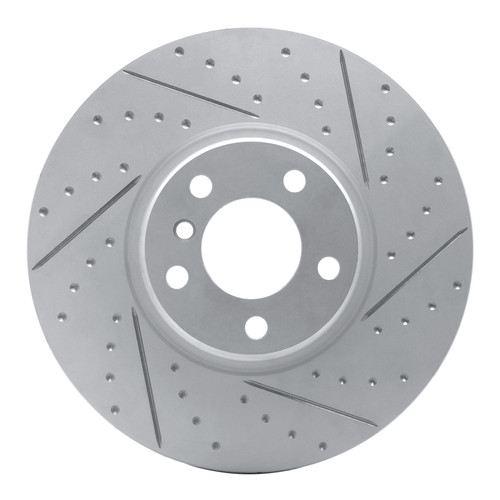 R1 16-18 BMW X4 Left Front Drilled & Slotted Geo-Carbon Rotor