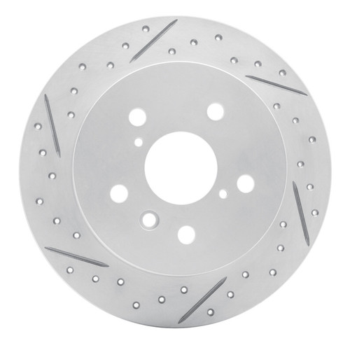 R1 18-24 Toyota Camry Rear Left Drilled & Slotted Geo-Carbon Rotor