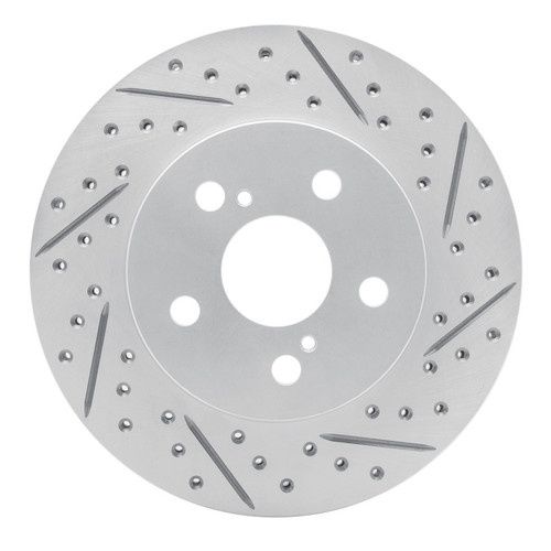 R1 16-22 Toyota Prius Prime Front Right Drilled & Slotted Geo-Carbon Rotor