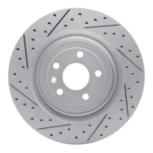 R1 13-19 Ford Taurus Excl Sho Front Left Drilled & Slotted Geo-Carbon Rotor