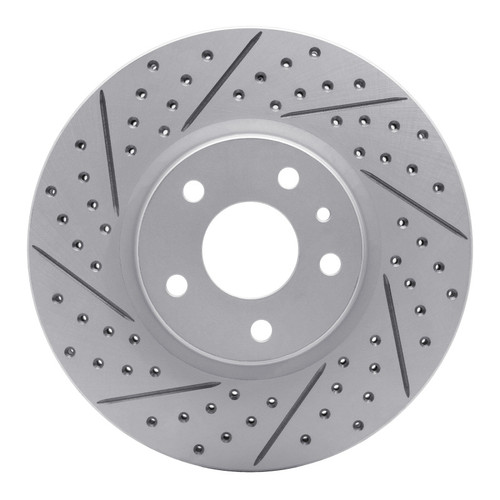 R1 13-20 Ford Fusion Front Left Drilled & Slotted Geo-Carbon Rotor