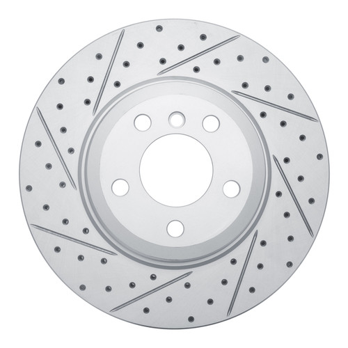 R1 07-19 BMW X5 Rear Left Drilled & Slotted Geo-Carbon Rotor