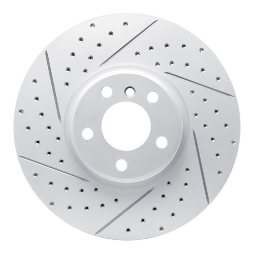 R1 02-06 BMW X5 Front Left Drilled & Slotted Geo-Carbon Rotor