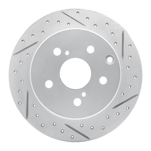 R1 06-18 Lexus Hs250H Rear Right Drilled & Slotted Geo-Carbon Rotor