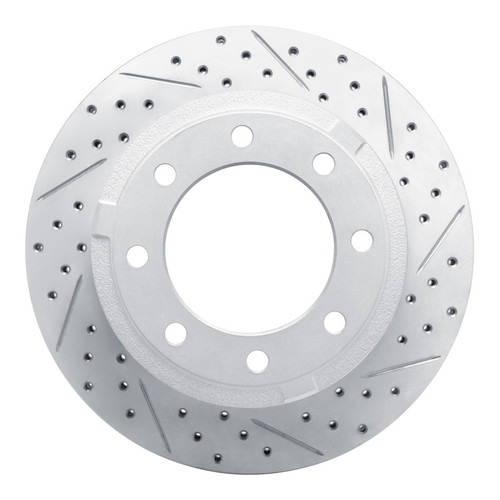 R1 11-22 Ford F-250 4WD (Super Duty) Rear Right Drilled & Slotted Geo-Carbon Rotor