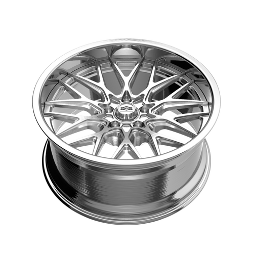 Ridler 681 22x9 / 5x127 BP / 0mm Offset / 83.82mm Hub Brushed w/ Polished Lip Wheel