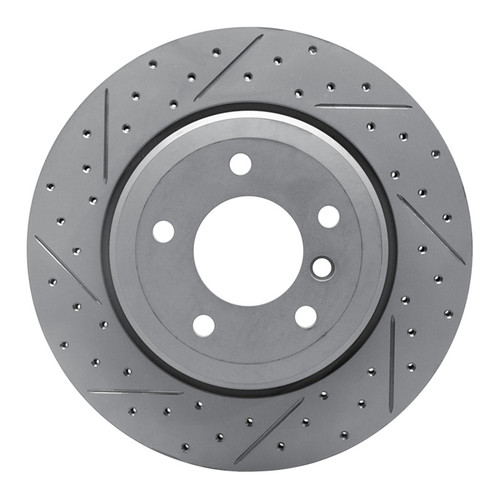 R1 04-10 BMW 525I (Mexico) Rear Left Drilled & Slotted Geo-Carbon Rotor