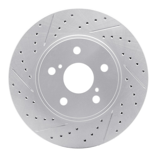 R1 02-15 Lexus Is250 Front Left Drilled & Slotted Geo-Carbon Rotor