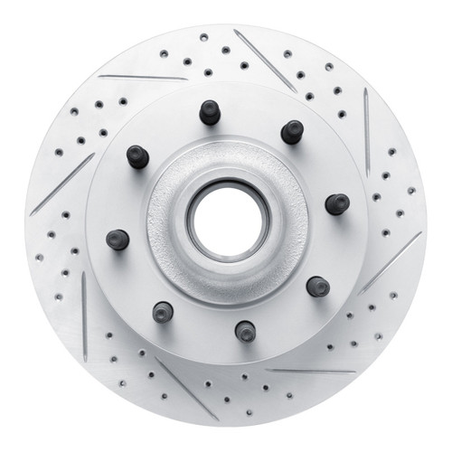 R1 99-02 Ford F-350 Super Duty 2WD Front Right Drilled & Slotted Geo-Carbon Rotor