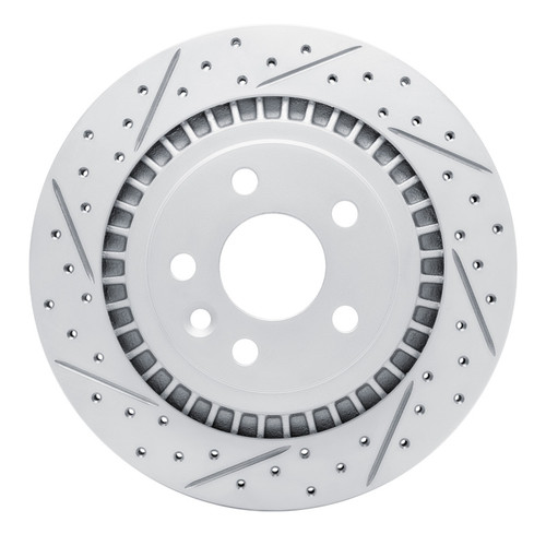R1 10-17 Volvo Xc60 Rear Left Drilled & Slotted Geo-Carbon Rotor