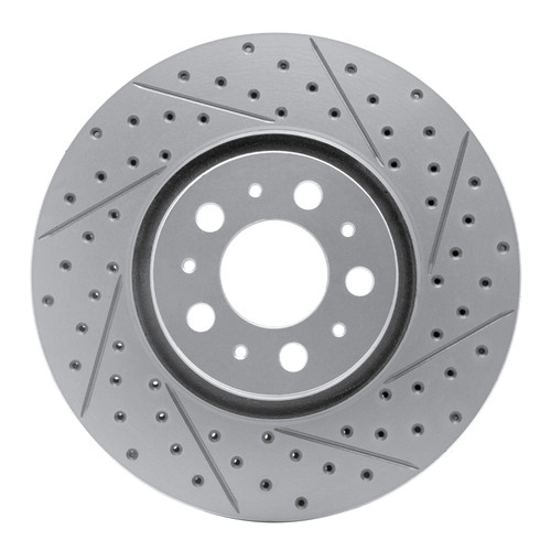 R1 03-09 Volvo S60 Front Right Drilled & Slotted Geo-Carbon Rotor