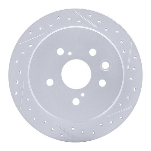 R1 06-15 Lexus Is250 Rear Right Drilled & Slotted Geo-Carbon Rotor