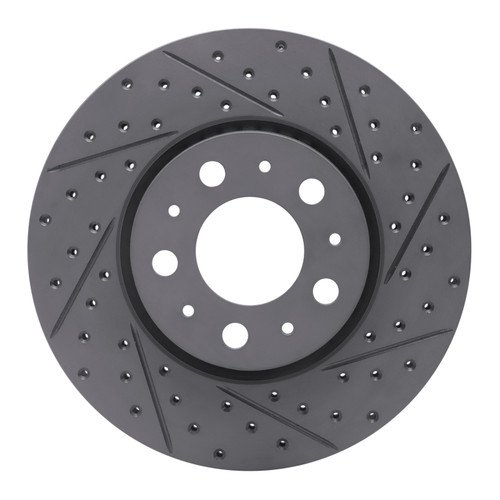 R1 99-09 Volvo S60 Front Right Drilled & Slotted Geo-Carbon Rotor