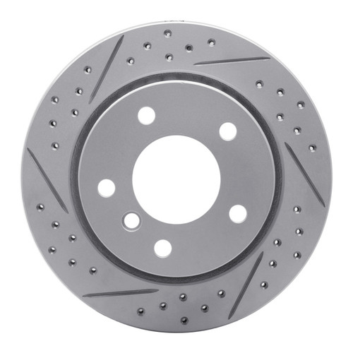 R1 96-05 BMW 323I Rear Left Drilled & Slotted Geo-Carbon Rotor