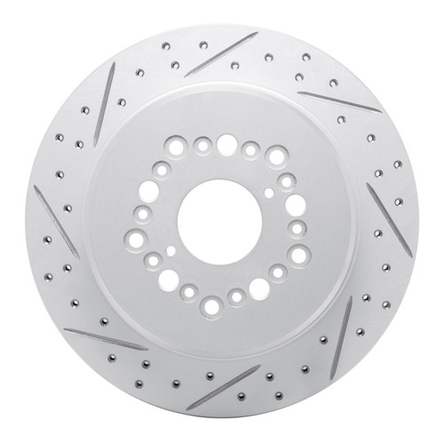 R1 92-00 Lexus Sc400 Rear Left Drilled & Slotted Geo-Carbon Rotor