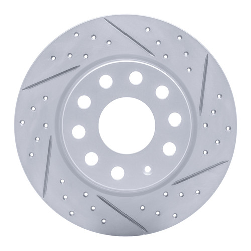R1 17-25 Audi Q2 (Mexico) Rear Right Drilled & Slotted Geo-Carbon Rotor