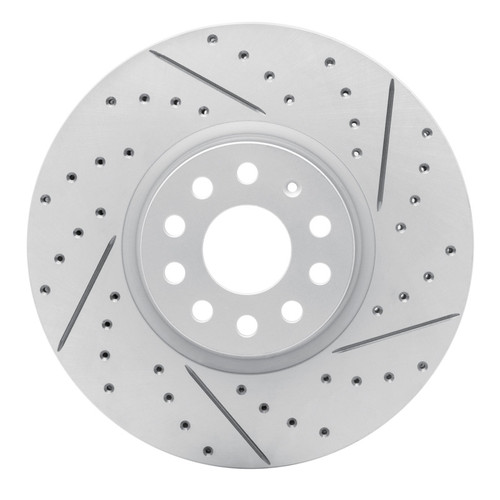 R1 18-25 Volkswagen Atlas Front Right Drilled & Slotted Geo-Carbon Rotor