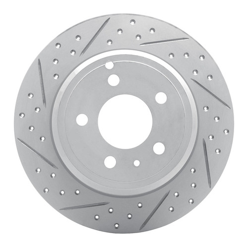 R1 96-04 Volvo S70 Rear Left Drilled & Slotted Geo-Carbon Rotor