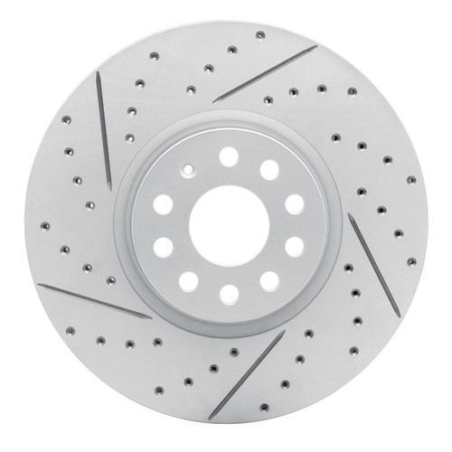 R1 18-25 Volkswagen Atlas Front Left Drilled & Slotted Geo-Carbon Rotor