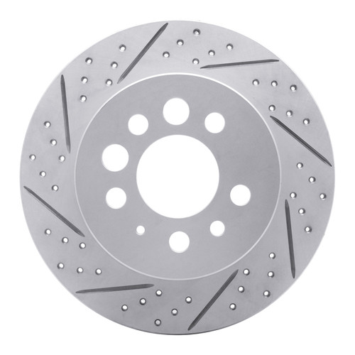 R1 74-95 Volvo 245 Rear Left Drilled & Slotted Geo-Carbon Rotor