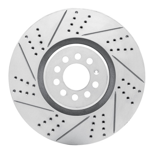 R1 04-06 Audi Tt Quattro Left Front Drilled & Slotted Geo-Carbon Rotor