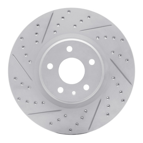 R1 13-20 Ford Fusion Front Left Drilled & Slotted Geo-Carbon Rotor