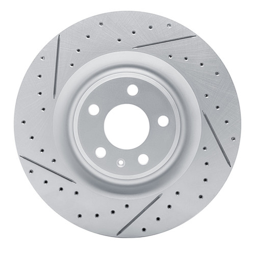 R1 17-26 Audi S7 Rear Left Drilled & Slotted Geo-Carbon Rotor