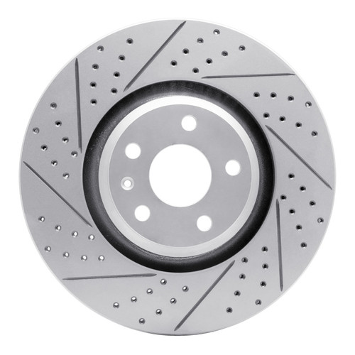 R1 08-11 Audi Tt Quattro Front Left Drilled & Slotted Geo-Carbon Rotor