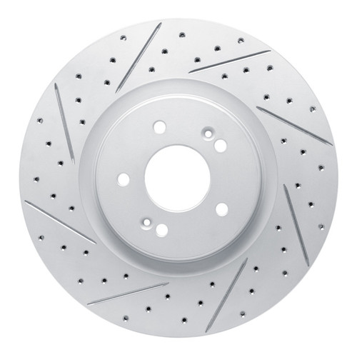 R1 21-26 Hyundai Sonata Front Left Drilled & Slotted Geo-Carbon Rotor