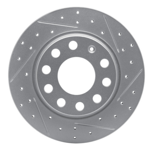 R1 00-08 Audi A4 Quattro Rear Right Drilled & Slotted Geo-Carbon Rotor