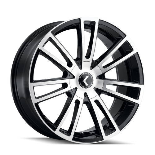 Kraze KR183 Spectra 18x8 / 5x112/120 BP / 40mm Offset / 74.1mm Hub Gloss Black Machined Wheel