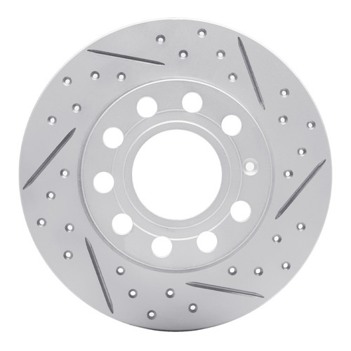 R1 02-06 Audi A4 (USA/Canada) Rear Right Drilled & Slotted Geo-Carbon Rotor