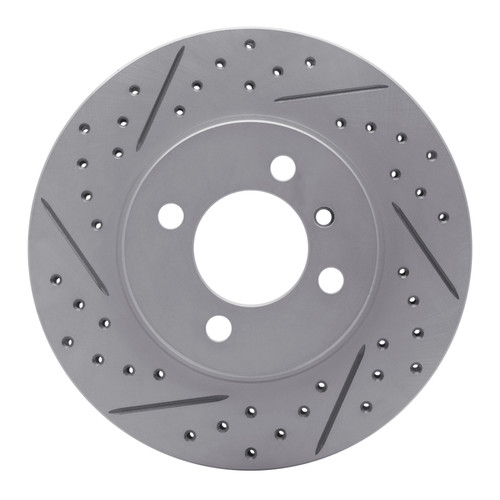 R1 84-91 BMW 325 Front Left Drilled & Slotted Geo-Carbon Rotor