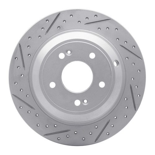 R1 18-23 Genesis G70 Rear Left Drilled & Slotted Geo-Carbon Rotor