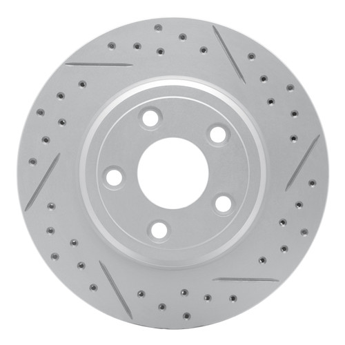 R1 00-06 Ford Thunderbird Rear Right Drilled & Slotted Geo-Carbon Rotor