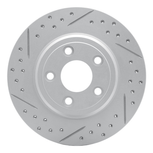 R1 00-06 Ford Thunderbird Rear Left Drilled & Slotted Geo-Carbon Rotor