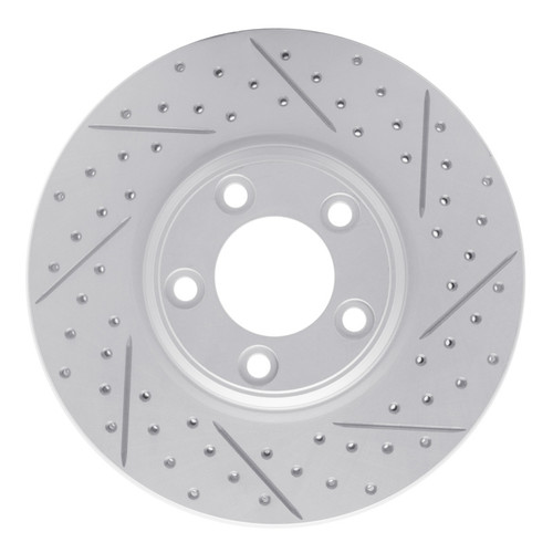 R1 00-06 Ford Thunderbird Front Right Drilled & Slotted Geo-Carbon Rotor