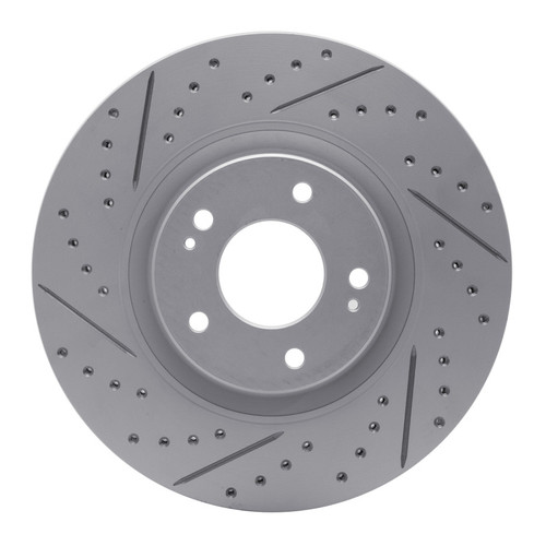 R1 17-20 Kia Cadenza Front Left Drilled & Slotted Geo-Carbon Rotor