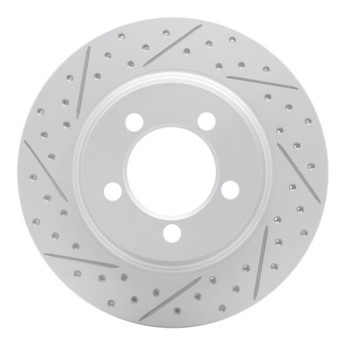 R1 67-67 Ford Galaxie 500 Front Left Drilled & Slotted Geo-Carbon Rotor