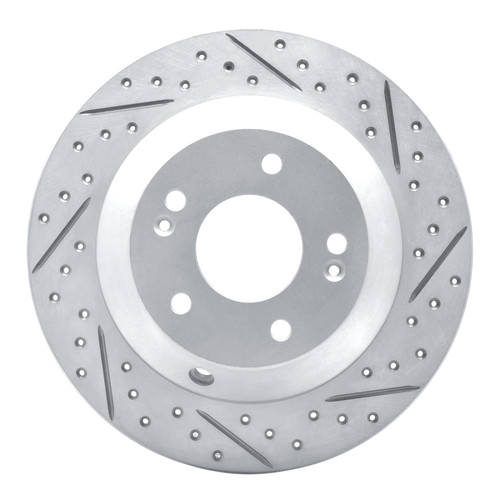 R1 15-20 Kia Sorento Rear Right Drilled & Slotted Geo-Carbon Rotor