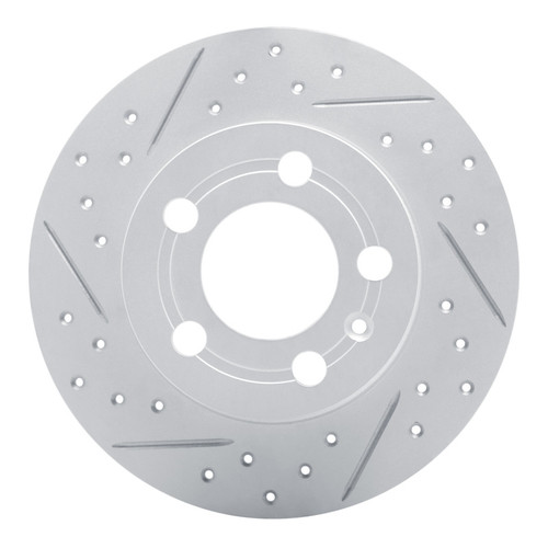 R1 01-06 Audi Tt Quattro Rear Left Drilled & Slotted Geo-Carbon Rotor